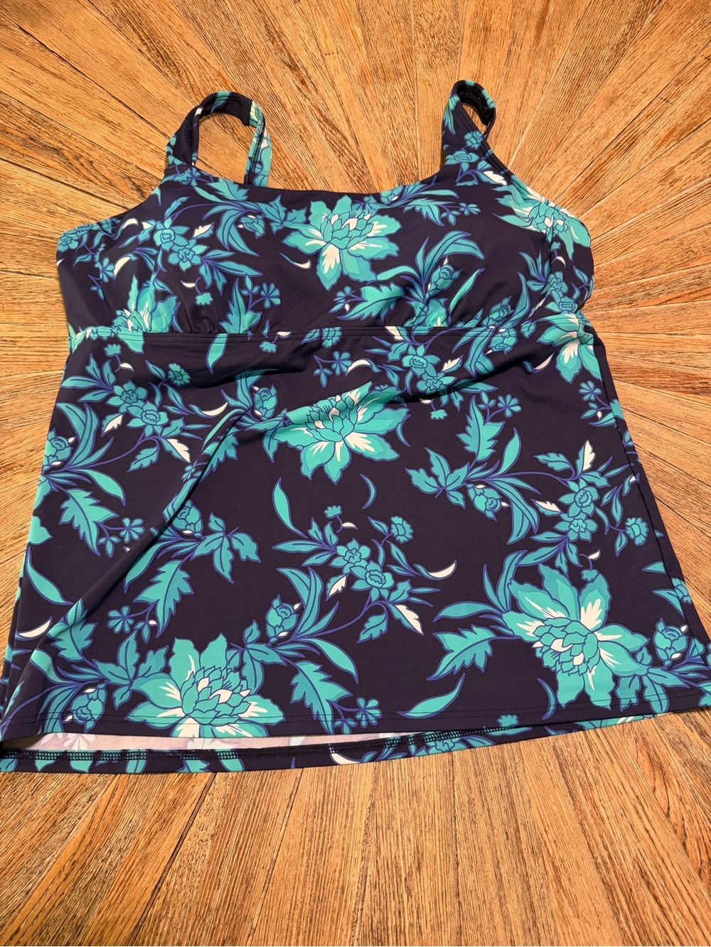 Lands’ End 16 DDD tankini underwire adjustable full full coverage swimsuit top